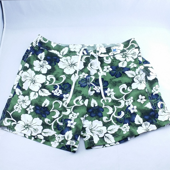 floral hawaiian swim trunks
